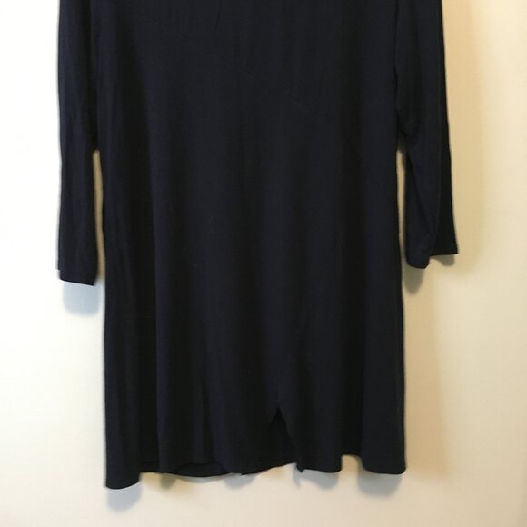 Nygard Dark Bluish Black Modern Rayon Jersey Tunic Dress or Shirt - Picture 8 of 16
